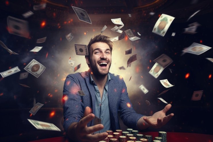 Live dealer spinning the roulette wheel